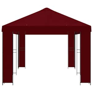 Zahradní altán 6 x 3 m Vínová Polyester a ocel 190 - obrázek 4