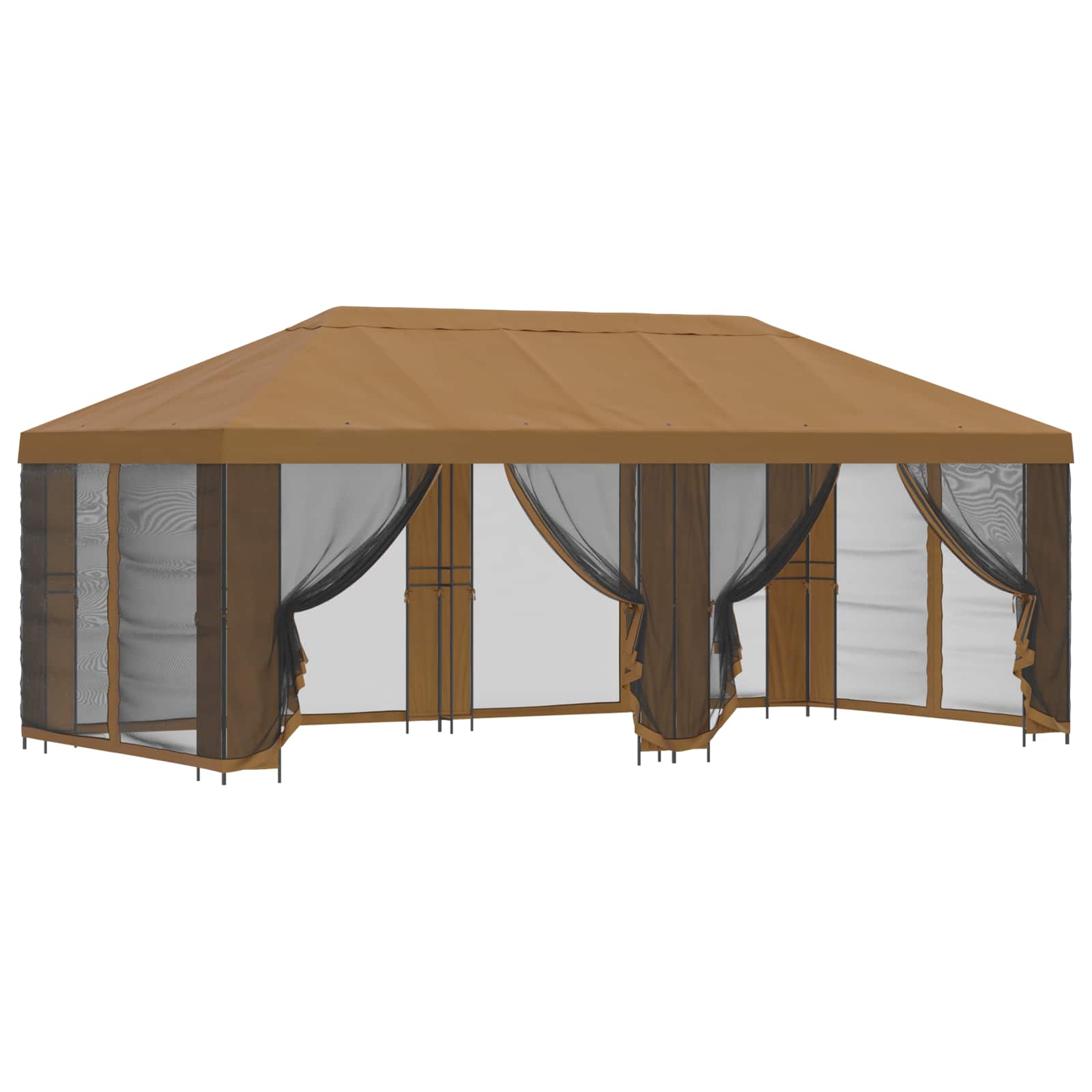 Paviljoen met zijwanden 6 x 3 m Beige Polyester en staal 190 image 2