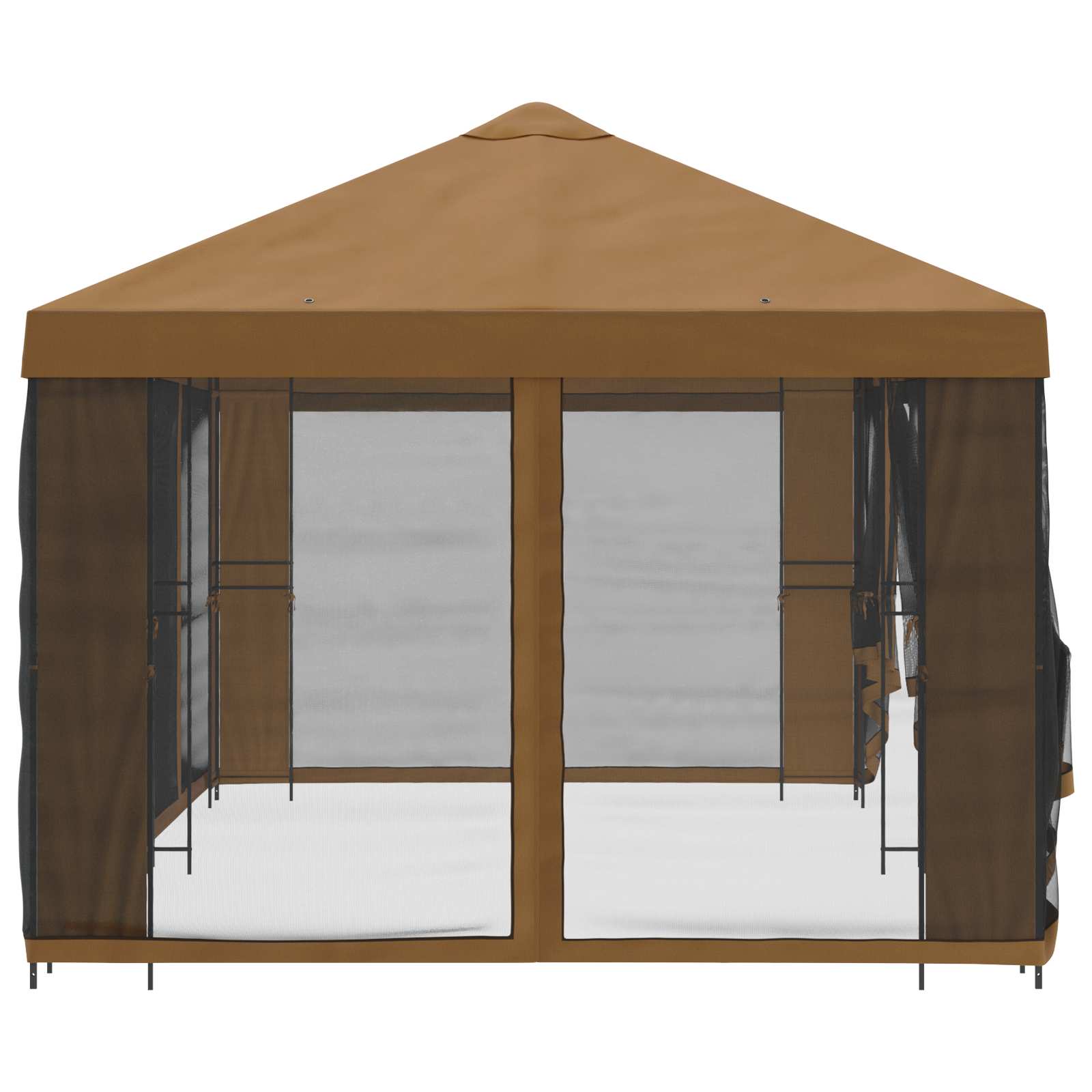 Paviljoen met zijwanden 6 x 3 m Beige Polyester en staal 190 image 4