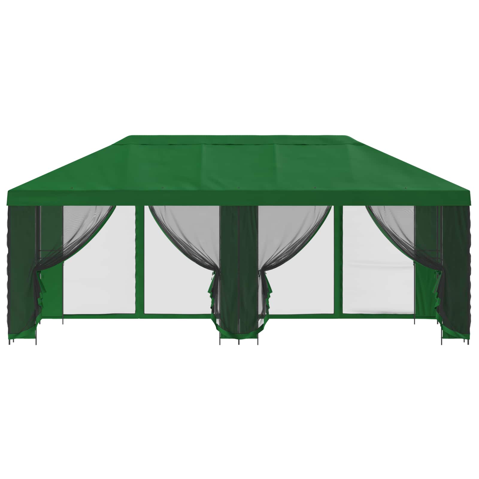 Paviljoen met zijwanden 6 x 3 m Groen Polyester en staal 190 image 3