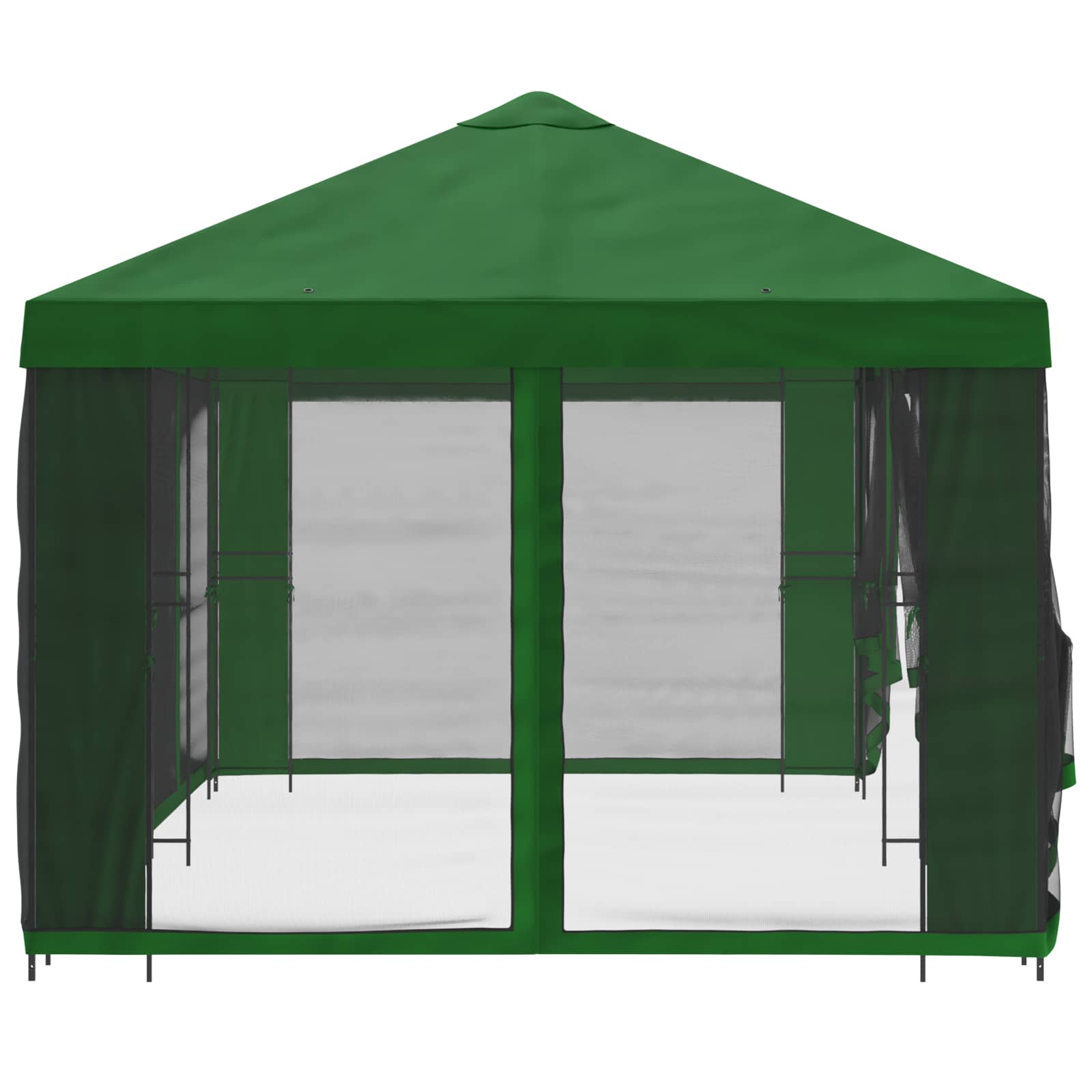 Paviljoen met zijwanden 6 x 3 m Groen Polyester en staal 190 image 4