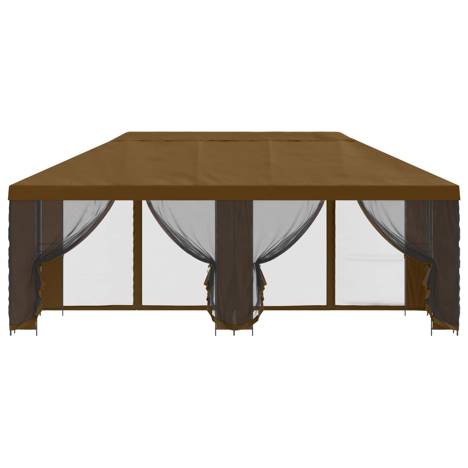 Paviljoen met zijwanden 6 x 3 m Taupe Polyester en staal 190 image 3