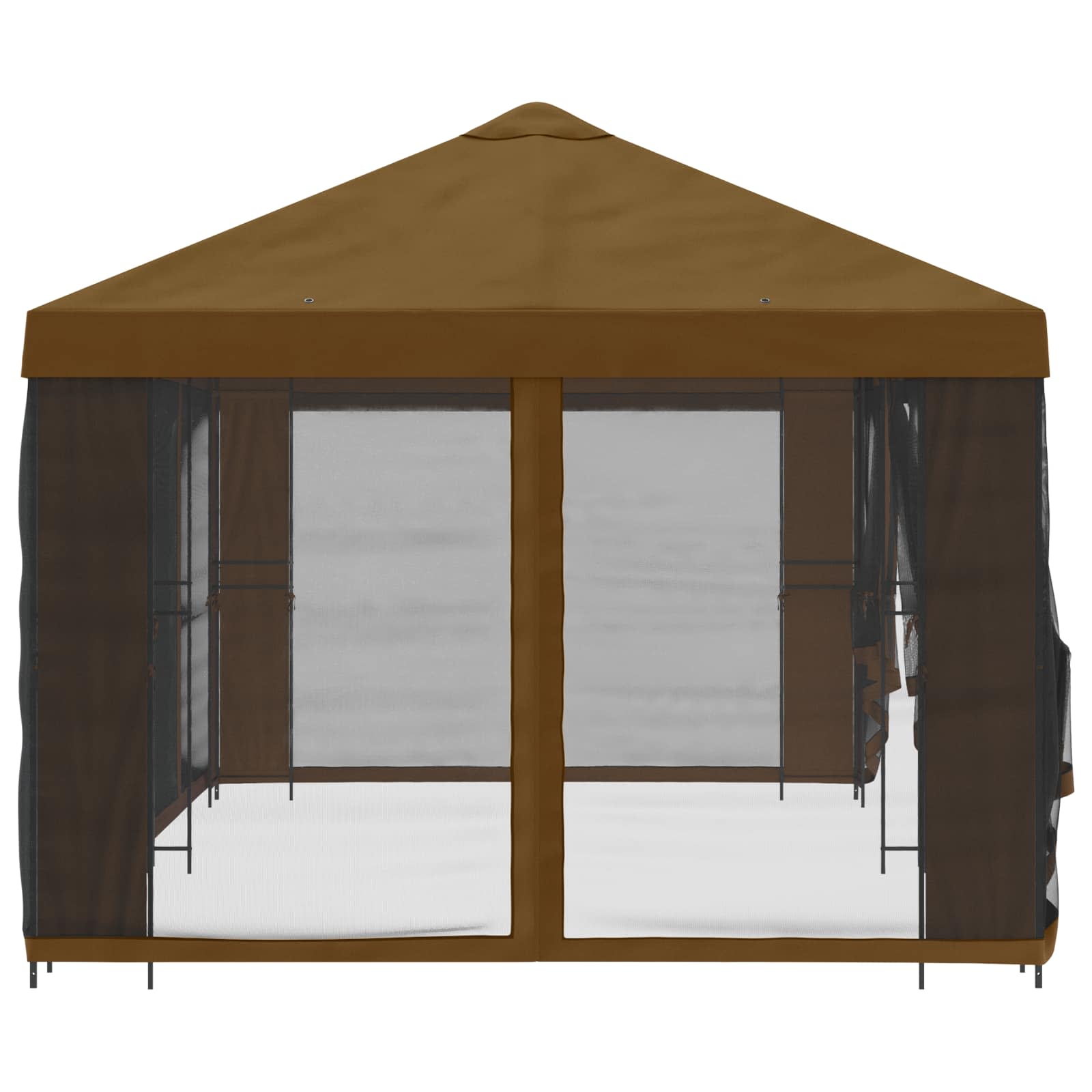 Paviljoen met zijwanden 6 x 3 m Taupe Polyester en staal 190 image 4
