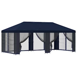vidaXL Aia telk k&uuml;lgseintega 6 x 3 m Sinine Pol&uuml;ester ja teras 190 gsm
