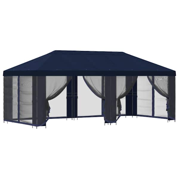 vidaXL Aia telk k&uuml;lgseintega 6 x 3 m Sinine Pol&uuml;ester ja teras 190 gsm