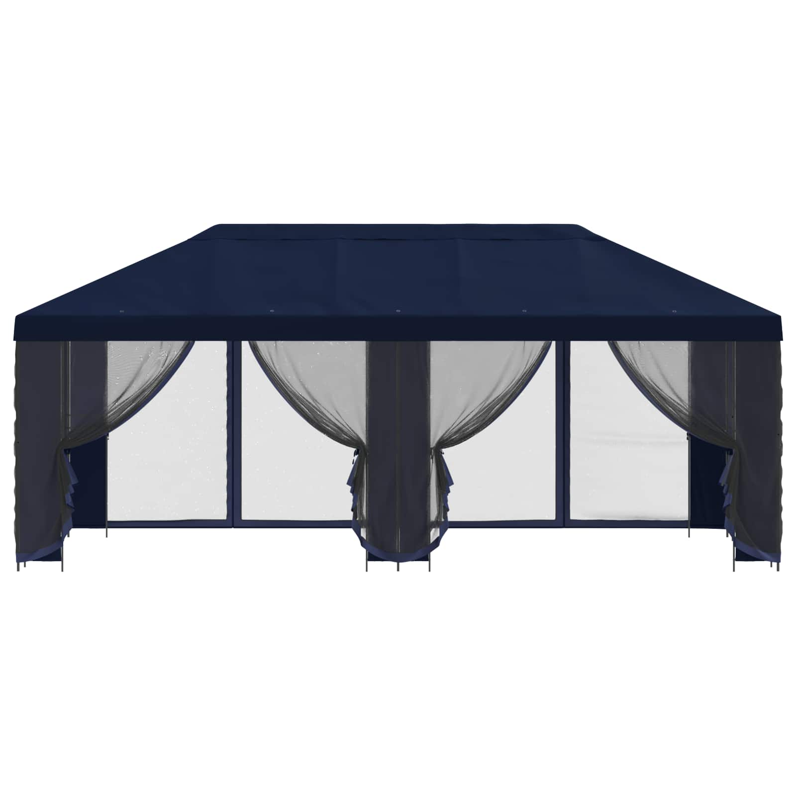 Paviljoen met zijwanden 6 x 3 m Blauw Polyester en staal 190 image 3