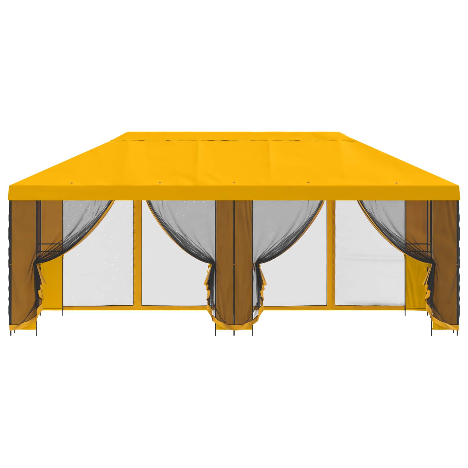 Paviljoen met zijwanden 6 x 3 m Geel Polyester en staal 190 image 3