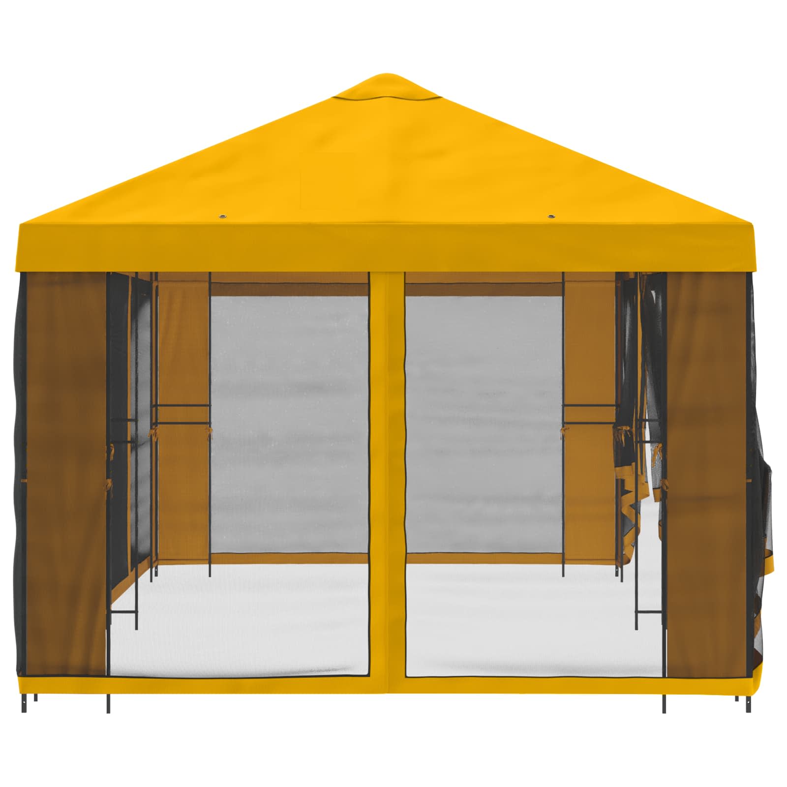 Paviljoen met zijwanden 6 x 3 m Geel Polyester en staal 190 image 4