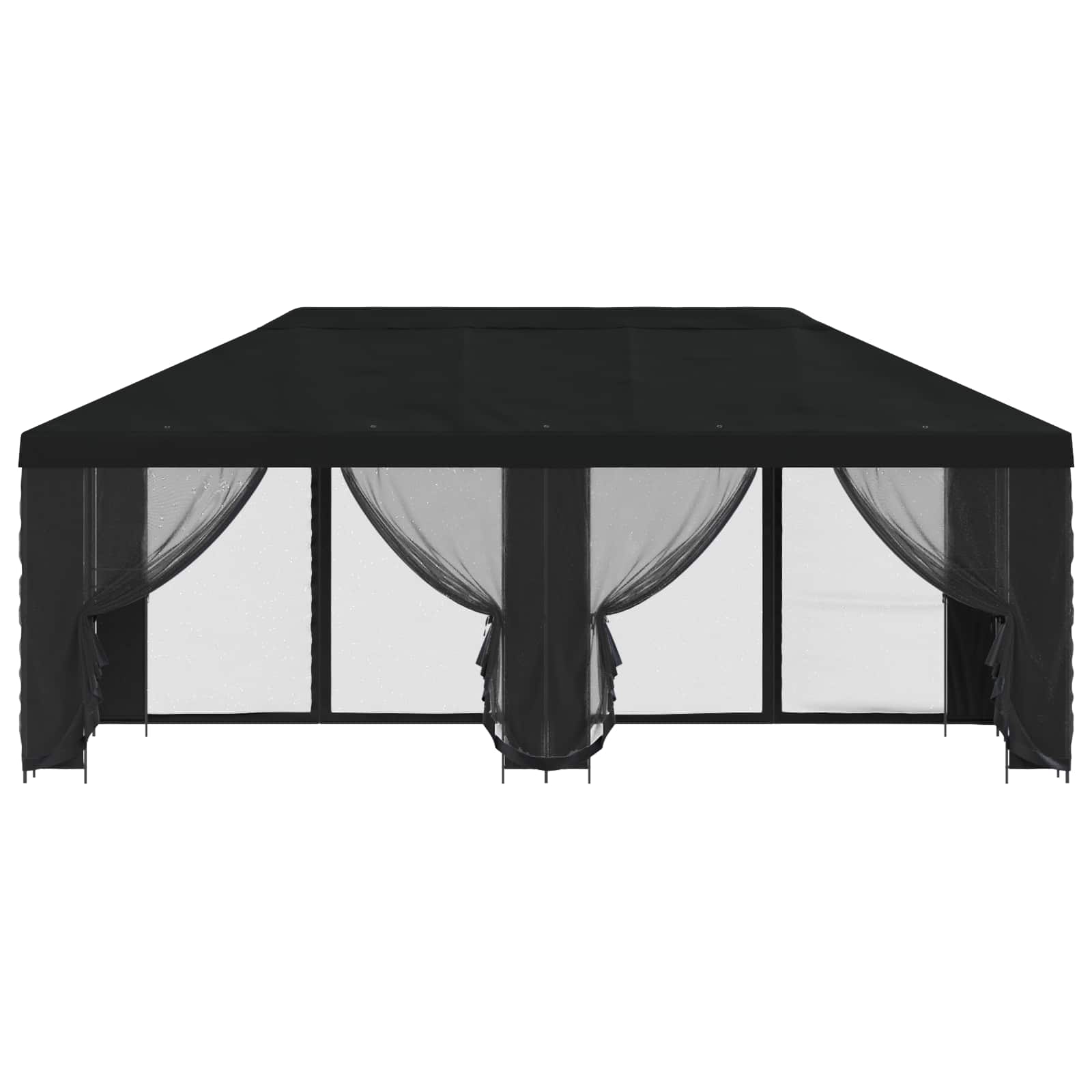 Paviljoen met zijwanden 6 x 3 m Zwart Polyester en staal 190 image 3
