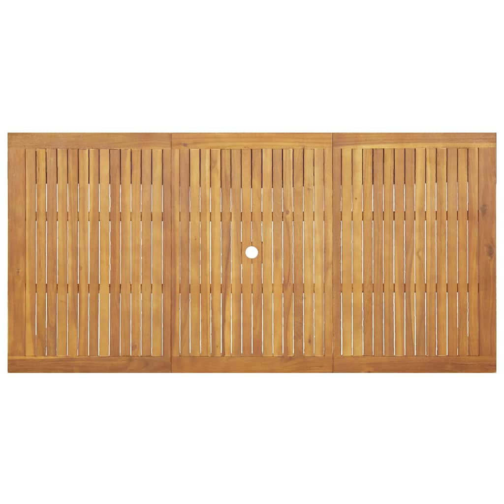 Dārza ēdamgalds 9 pcs Brūna Cietā akācijas koks