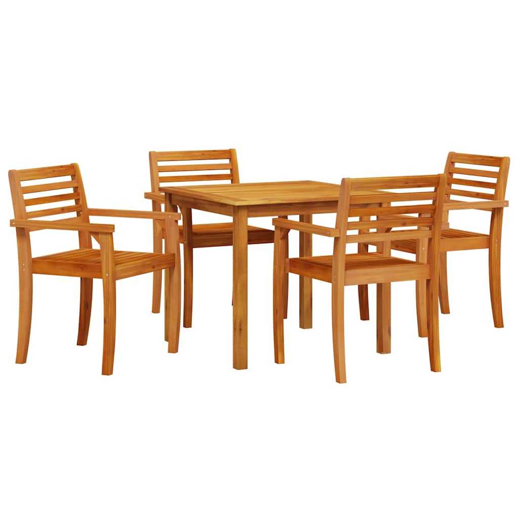 Puutarhakalusteet 5 pcs Luonnonpuu 85 x 85 x 75 cm