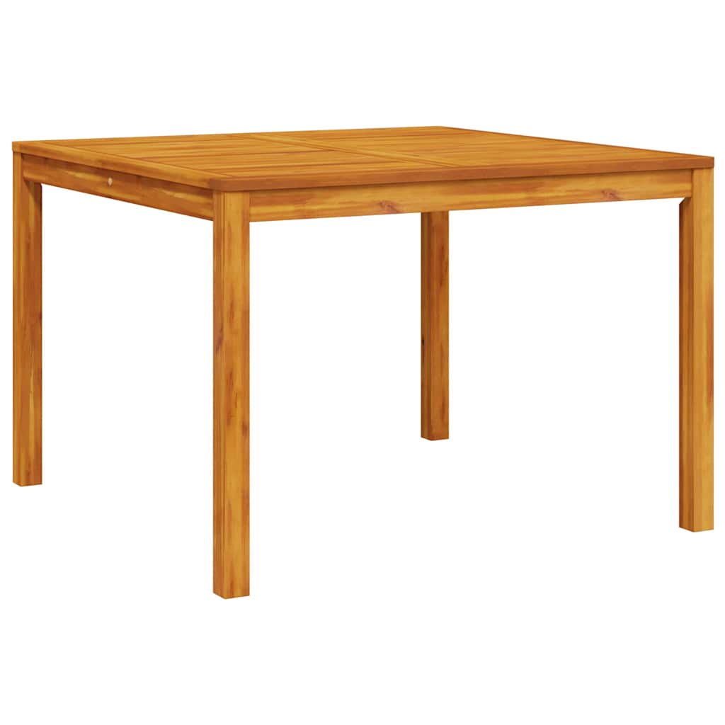 Garden dining table 9 pcs brown solid acacia wood