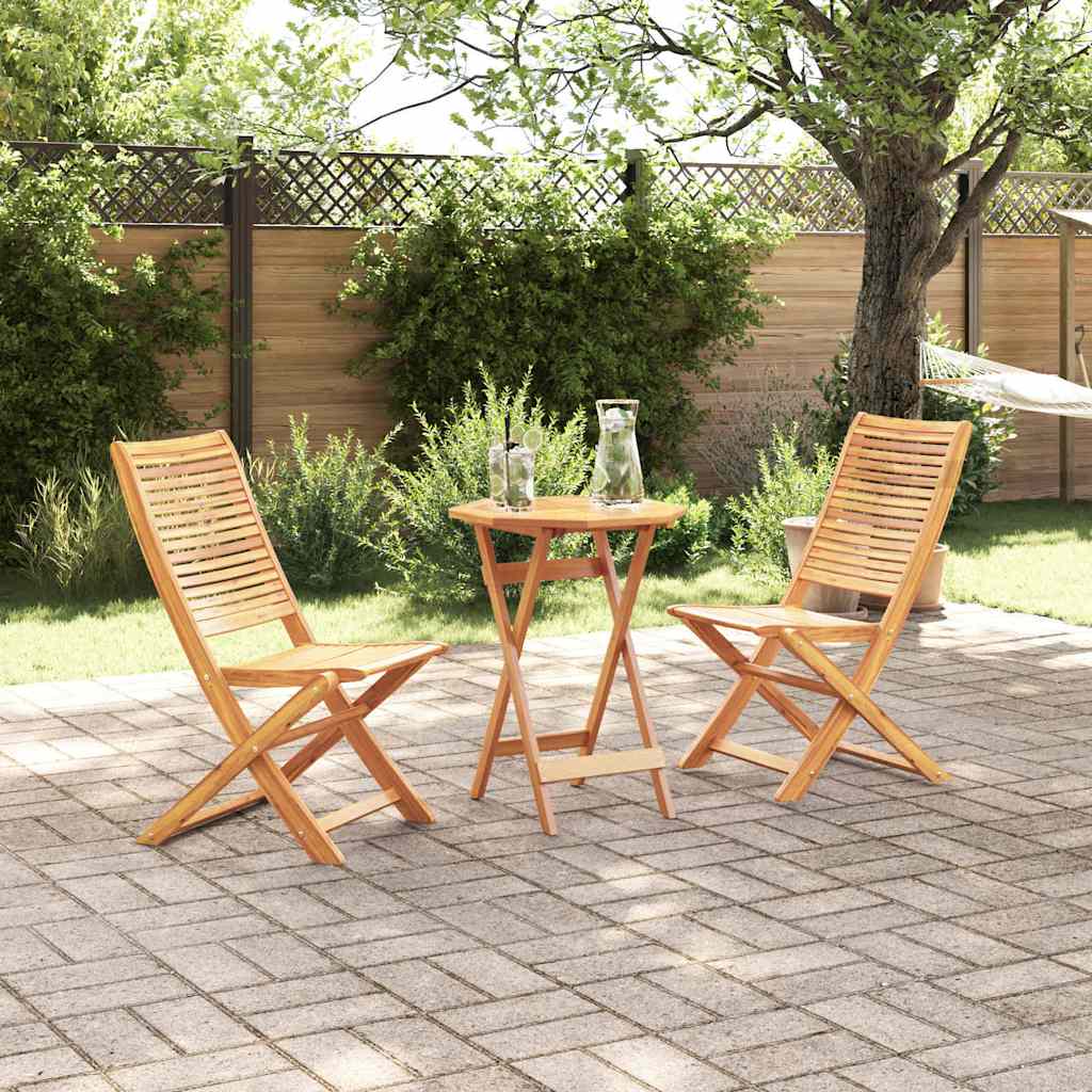Kokoontaittuva bistro-setti 3 pcs 60 x 60 x 75 cm
