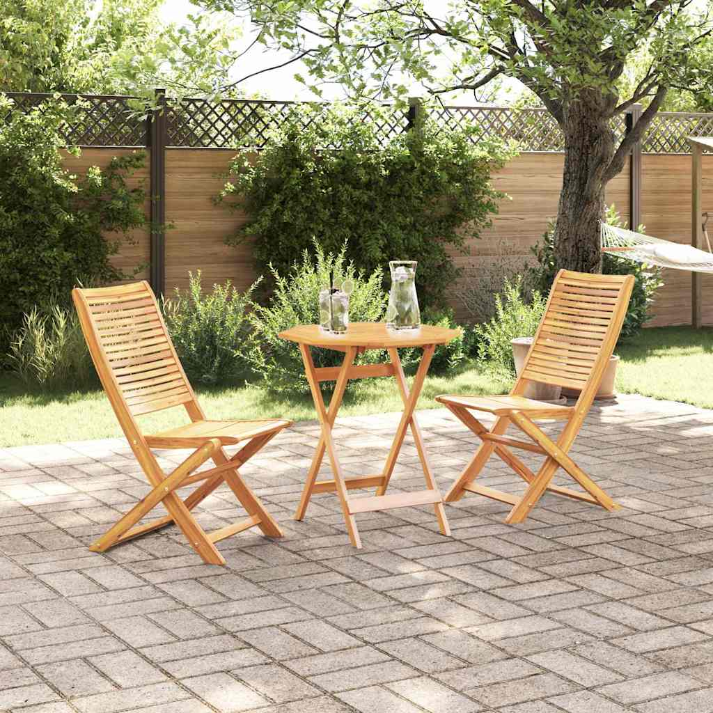 Ulkokalustesetti 3 pcs Ruskea 70 x 70 x 75 cm Täysi Akaasiapuu
