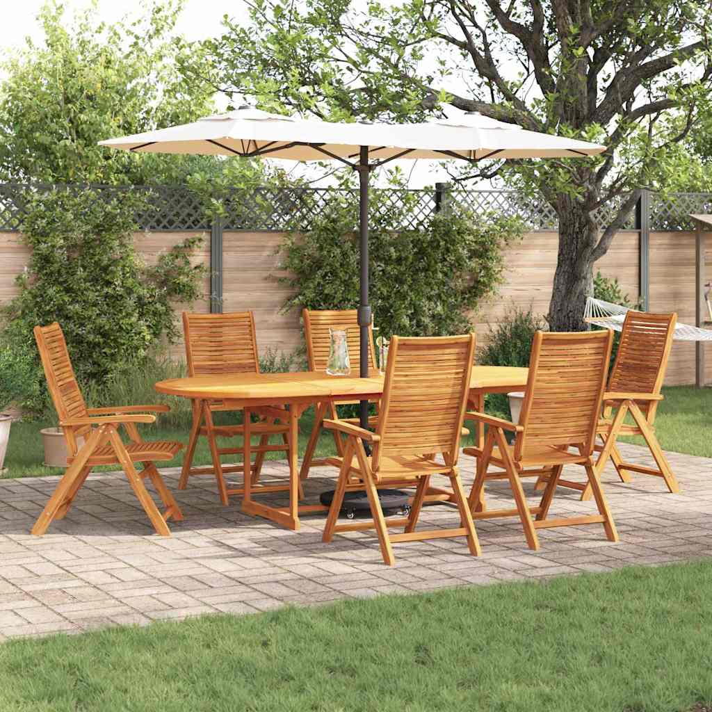 vidaXL Set de masă pentru grădină 7 pcs Maro Lemn Solid de Acacia