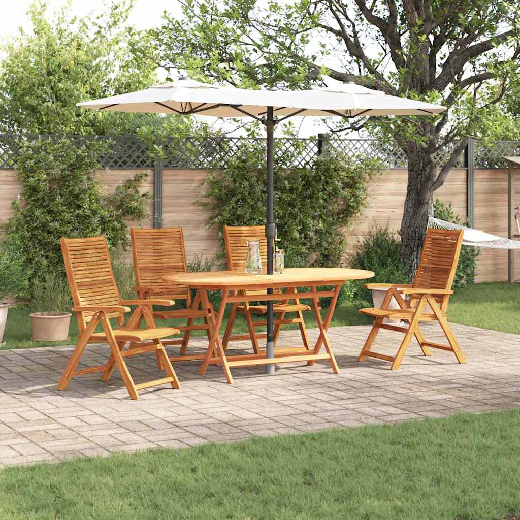 vidaXL Set de masă pentru grădină 5 pcs Maro Lemn Solid de Acacia