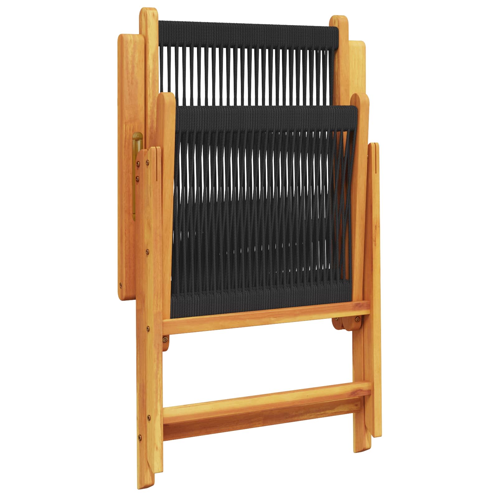 Hage Spisegruppe 5 pcs Svart Solid akasietre - Bilde 7