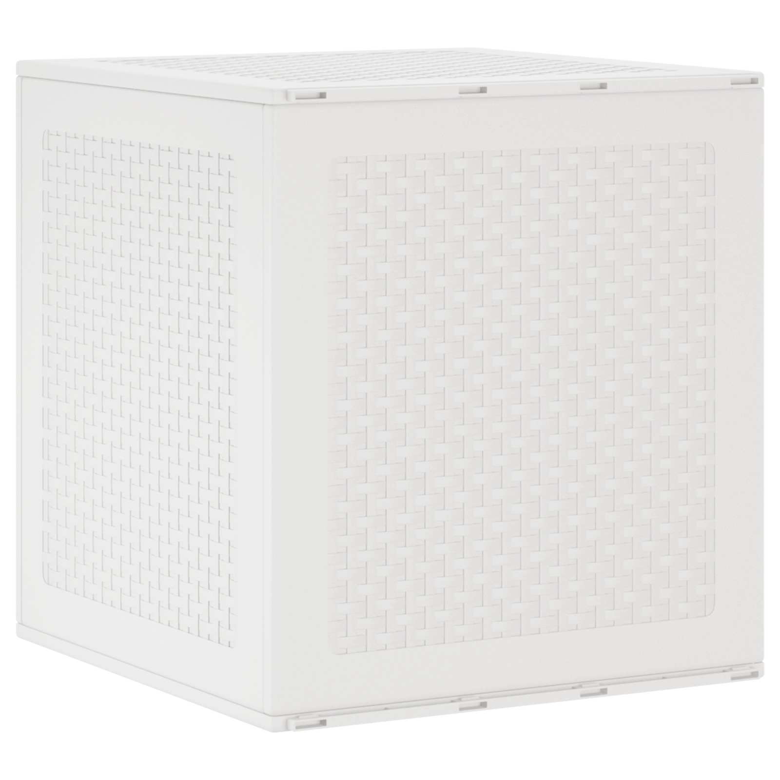 vidaXL Cutie de depozitare Alb 55 x 53 x 57 cm Polipropilenă