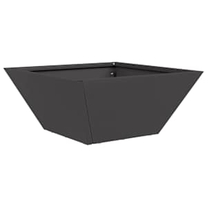 vidaXL Aia istutuspot Must 35 x 35 x 15 cm K&uuml;lmvalmistatud teras