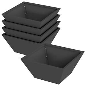 Zahradní pěstebník 5 pcs Černá 35 x 35 x 15 cm - obrázek 2