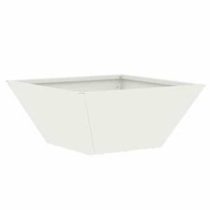 vidaXL Aia istutuspot Valge 35 x 35 x 15 cm K&uuml;lmvalmistatud teras