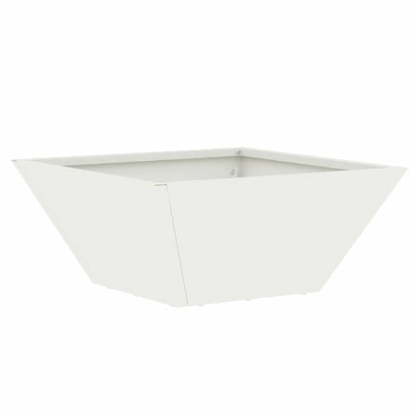 vidaXL Aia istutuspot Valge 35 x 35 x 15 cm K&uuml;lmvalmistatud teras