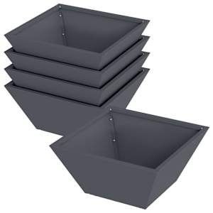 Zahradní pěstebník 5 pcs Antracit 35 x 35 x 15 cm - obrázek 2