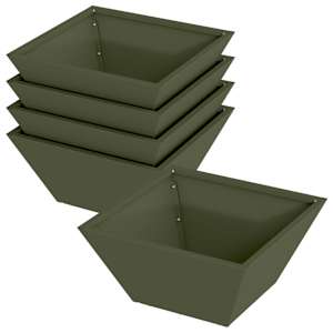 Zahradní pěstebník 5 pcs Olivově zelená 35 x 35 x 15 cm - obrázek 2