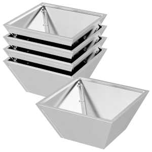 vidaXL Aia istutuspot 5 tk H&otilde;bedane 35 x 35 x 15 cm Roostevaba teras