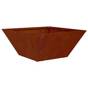 vidaXL Aia istutuspot Rooste 35 x 35 x 15 cm Ilmastikukindel teras