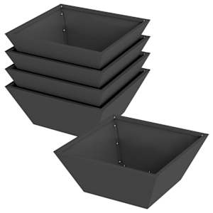 Zahradní pěstebník 5 pcs Černá 40 x 40 x 15 cm - obrázek 2