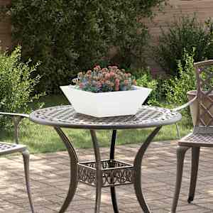 Vrtni lonček 5 pcs Bela 40 x 40 x 15 cm Mlinjeni jeklo