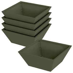 Zahradní pěstebník 5 pcs Olivově zelená 40 x 40 x 15 cm - obrázek 2