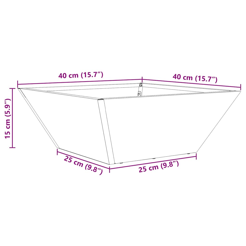 Dārza stādītājs 5 pcs Sudraba 40 x 40 x 15 cm