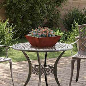 Vrtni lonček Rjav 40 x 40 x 15 cm Vremensko odporno jeklo