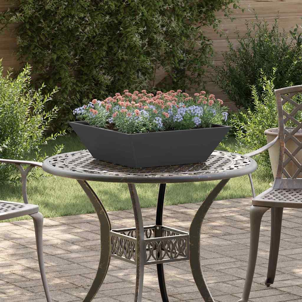 Aed Kauss Lillepott Must 50x50x15 cm, Teras