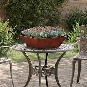 Vrtni lonček Rjav 50 x 50 x 15 cm Vremensko odporno jeklo