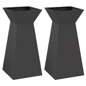 vidaXL Sambaplaneerija 2 tk Must 35 x 35 x 73 cm K&uuml;lmvalmistatud teras