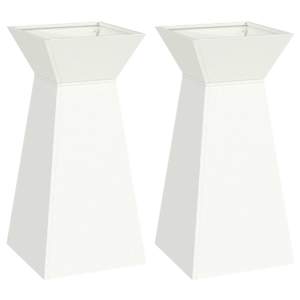 Sloupový květináč 2 pcs Bílá 35 x 35 x 73 cm - obrázek 2