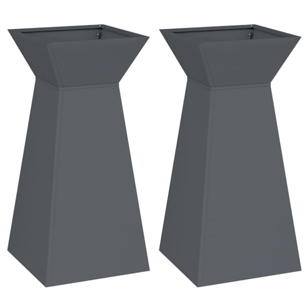 vidaXL Sambaplaneerija 2 tk Antratsiit 35 x 35 x 73 cm