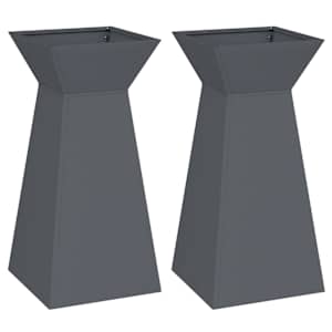 Sloupový květináč 2 pcs Antracit 35 x 35 x 73 cm - obrázek 2