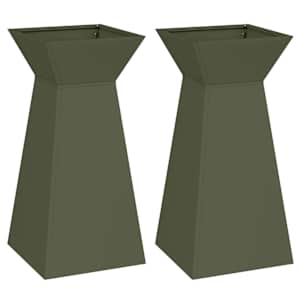 Sloupový květináč 2 pcs Olivová 35 x 35 x 73 cm - obrázek 2