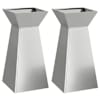vidaXL Sambaplaneerija 2 tk H&otilde;bedane 35 x 35 x 73 cm Tsingitud teras