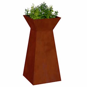 Sloupový květináč 2 pcs Stříbrná 35 x 35 x 73 cm - obrázek 3