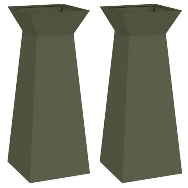 vidaXL Sambaplaneerija 2 tk Oliiviroheline 40 x 40 x 100 cm