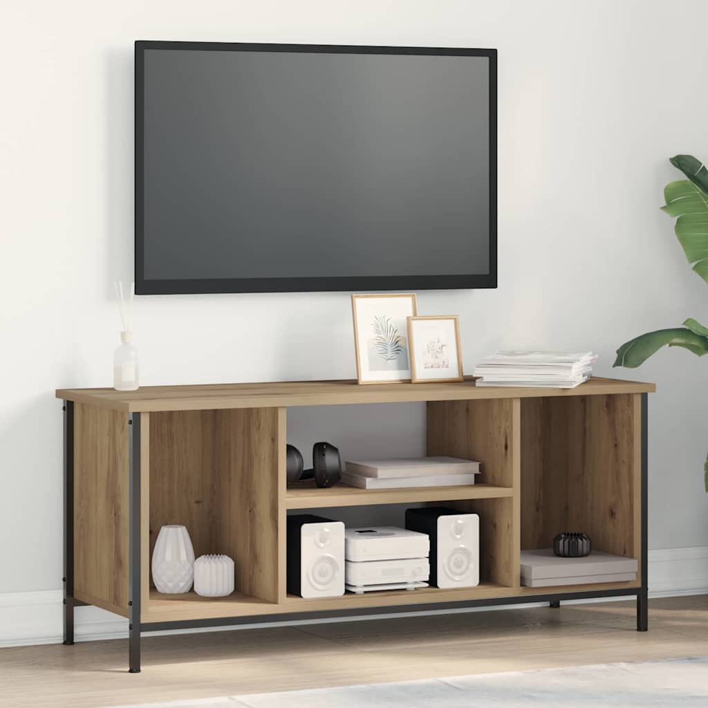 TV alus Tammepuit Töödeldud puit, Metall 102 x 35 x 45 cm TV alus