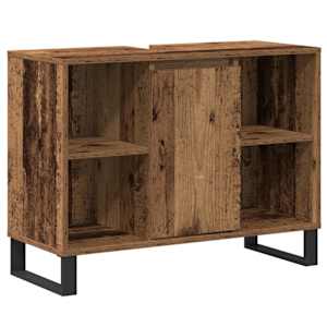 vidaXL Vannitoa kapp Vana puit 80 x 33 x 60 cm Tehispuit