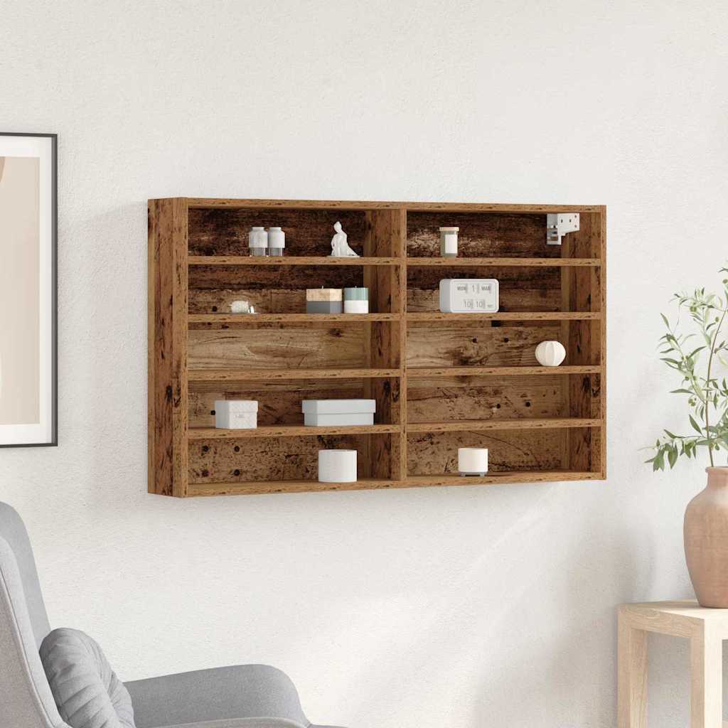 Vitrine Cabinet Vanha Puu 100x15x58 cm Tekninen Puu
