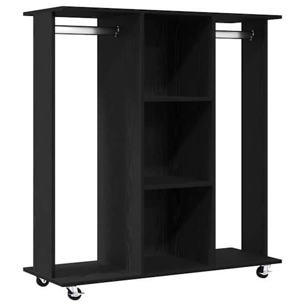 vidaXL Garderoobikapp riiuliga Must tamm 102 x 38 x 110 cm Tehispuit