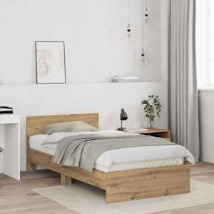 Rám postele Artisanový dub 203 x 104 x 70 cm kompozitní dřevo - obrázek 3
